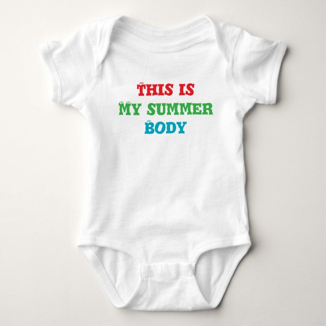Body Para Bebê Meu corpo de verão (Frente)