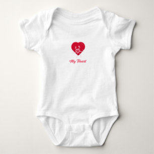 Body Para Bebê Meu Dia de os namorados Cardíaco