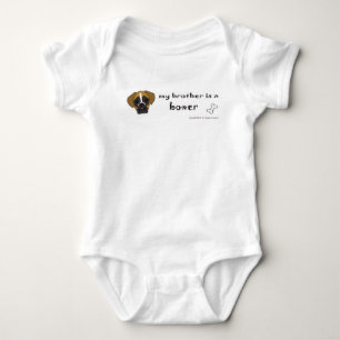 Body Para Bebê Meu irmão é um Boxer