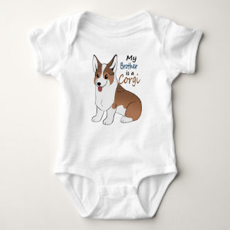 Body Para Bebê Meu irmão é um Corgi de Sabiel