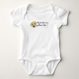 Body Para Bebê Meu irmão é um Lab amarelo