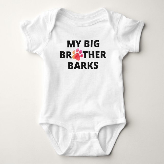 Body Para Bebê Meu Irmão Mais Velho Late (Frente)