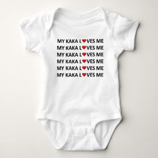 Body Para Bebê MEU KAKA ME AMA - RED HEART Baby Bodyfato