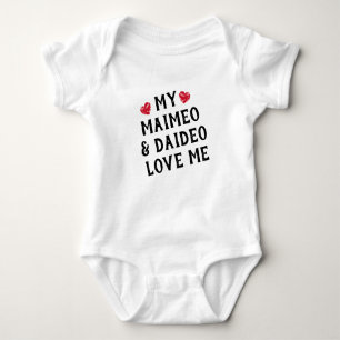 Body Para Bebê Meu Maimeo e Daideo me amam