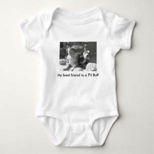 Body Para Bebê Meu melhor amigo é um pitbull