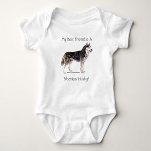 Body Para Bebê Meu melhor amigo é um rouco Siberian!