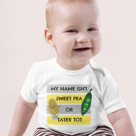 Body Para Bebê Meu Nome Não É Ervilha Doce