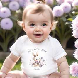 Body Para Bebê Meu Nome Personalizado Da Primeira Rapariga Da Pás