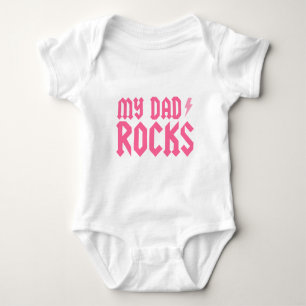 Body Para Bebê Meu pai balança {o rosa}
