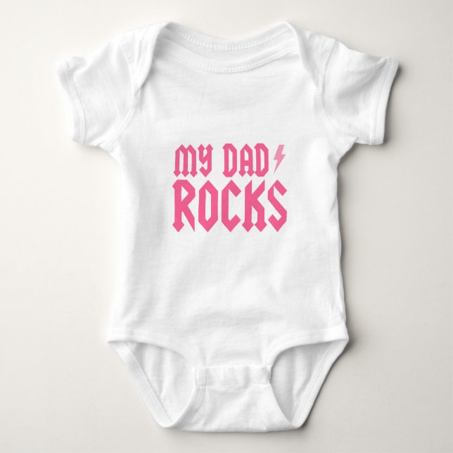Body Para Bebê Meu pai balança {o rosa} (Frente)