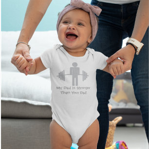 Body Para Bebê Meu pai é mais forte do que seu pai!