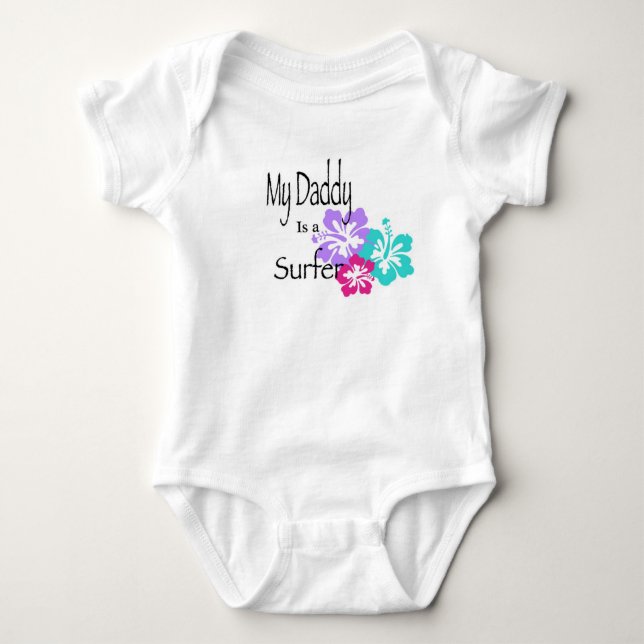 Body Para Bebê Meu pai é um surfista (Frente)