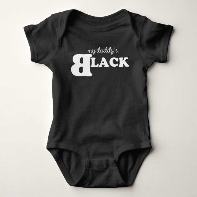 Body Para Bebê Meu Pai está PRETO (Frente)
