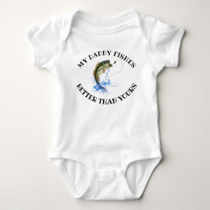 Body Para Bebê Meu Pai Pega Melhor Do Que Sua Pesca Engraçada