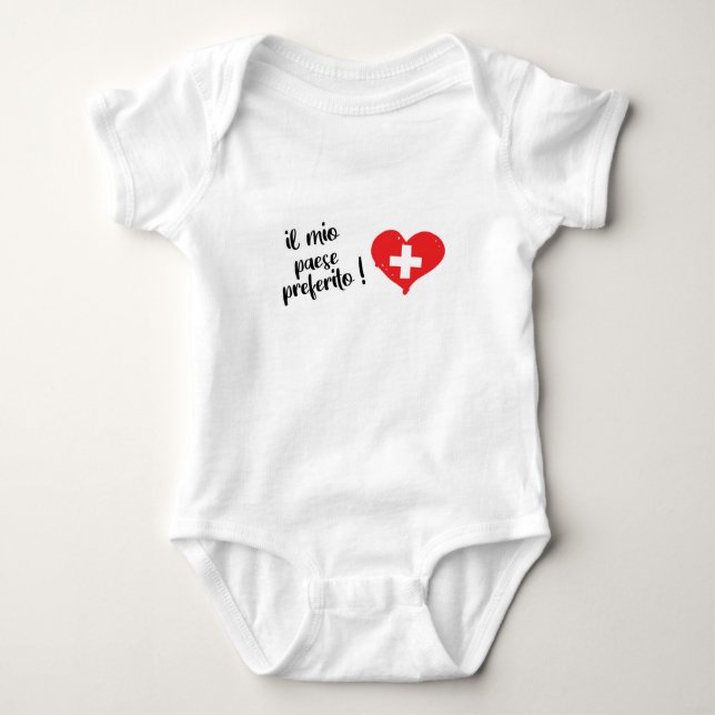 Body Para Bebê Meu país favorito (Frente)