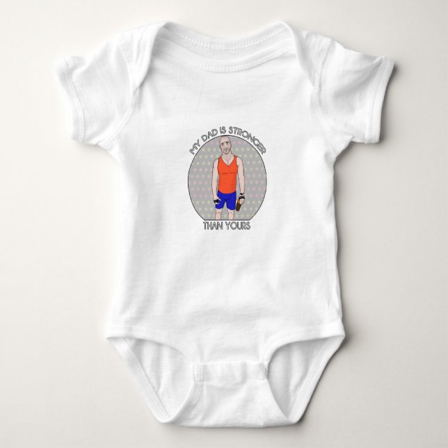 Body Para Bebê Meu Papai é Mais Forte que o Seu (Frente)