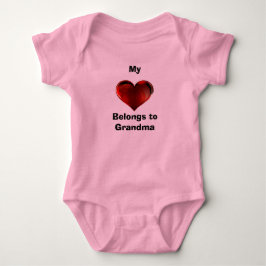 Body Para Bebê Meu ♥️ Pertence ao Bodysuit de Bebê da Vovó