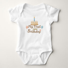 Body Para Bebê Meu Primeiro Aniversário Bodysuit Personalizado pa