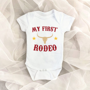 Body Para Bebê Meu Primeiro Aniversário do Rodeo Western Cowboy 1