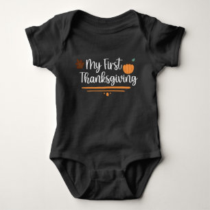 Body Para Bebê Meu primeiro biquinho de Ação de Graças