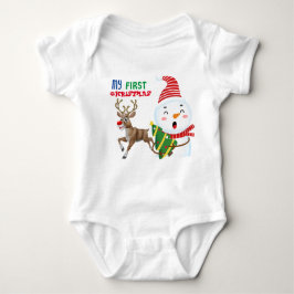 Body Para Bebê Meu primeiro biquinho de Natal