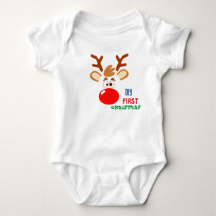 Body Para Bebê Meu primeiro biquinho de Natal
