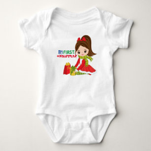 Body Para Bebê Meu primeiro Bodysuit de Natal para Bebê