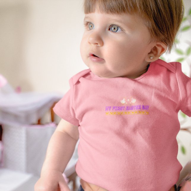 BODY PARA BEBÊ MEU PRIMEIRO DIA DE PÁSCOA (Criador carregado)