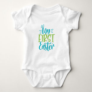 Body Para Bebê Meu Primeiro Dia de Páscoa - Páscoa