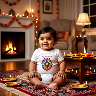 Body Para Bebê Meu primeiro Diwali