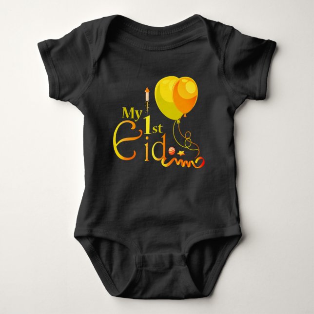 Body Para Bebê Meu primeiro Eid (Frente)