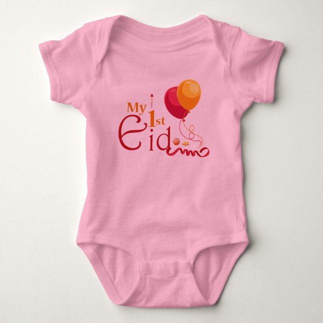 Body Para Bebê Meu primeiro Eid (Frente)