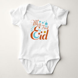 Body Para Bebê Meu Primeiro Eid Feriado Muçulmano