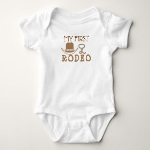 Body Para Bebê Meu Primeiro Garoto de Aniversário do Rodeo 1rua C
