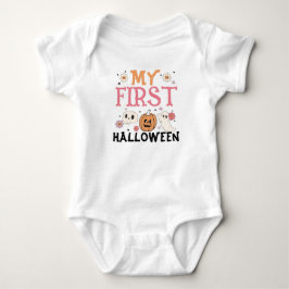 Body Para Bebê Meu Primeiro Halloween Abóbora Fantasma Groovy Fof