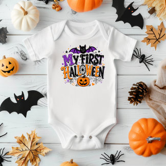 Body Para Bebê Meu Primeiro Halloween Body de Bebê