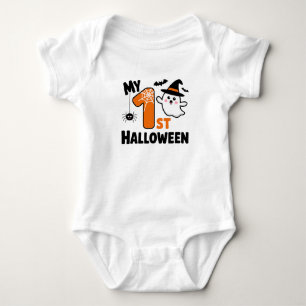 Body Para Bebê Meu Primeiro Halloween Bodysuit de Bebê Fantasminh