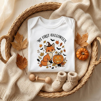 Body Para Bebê Meu Primeiro Halloween Laranja