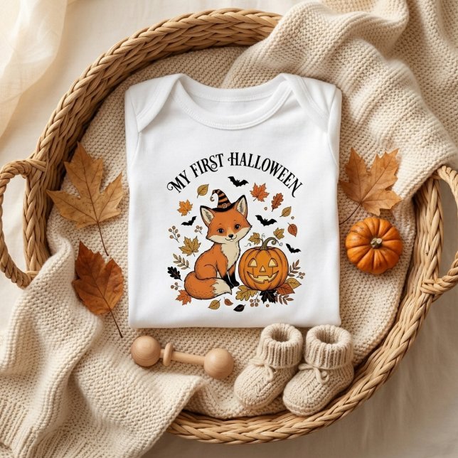 Body Para Bebê Meu Primeiro Halloween Laranja (Criador carregado)