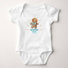 Body Para Bebê Meu Primeiro Homem de Biscoito de Gengibre do Inve