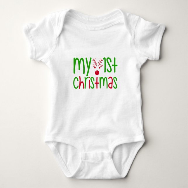 Body Para Bebê Meu Primeiro Natal (Frente)