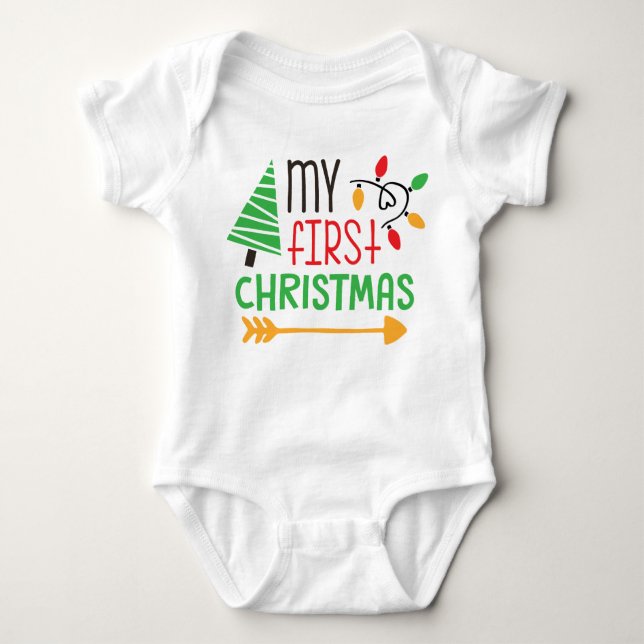 Body Para Bebê Meu Primeiro Natal (Frente)