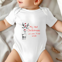 Meu Primeiro Natal 2025, Rena, Personalizado