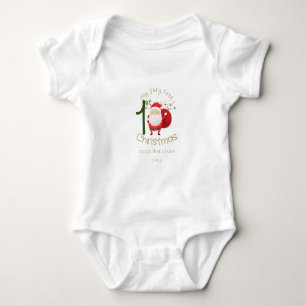 Body Para Bebê Meu Primeiro Natal Cláusula 1rua Natal