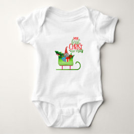 Body Para Bebê Meu Primeiro Natal - Gnomo Papai Noel