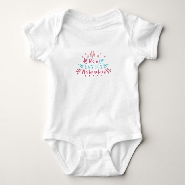 Body Para Bebê Meu Primeiro Natal My First Christmas (Frente)