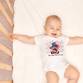 Body Para Bebê Meu primeiro terno de 4 de julho
