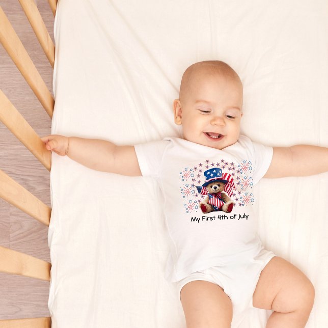 Body Para Bebê Meu primeiro terno de 4 de julho (Criador carregado)