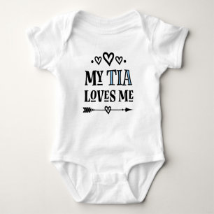 Body Para Bebê Meu Tia ama-me Tshirt do coração da seta