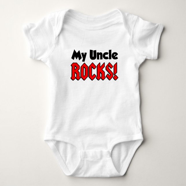 Body Para Bebê Meu tio Rocks (Frente)